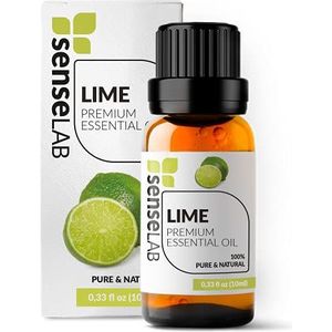 SenseLAB essentiële limoenolie - Natuurlijke 100% zuivere therapeutische kwaliteit limoenolie voor aromatherapie diffuser - Huidverzorgingsolie (10 ml)