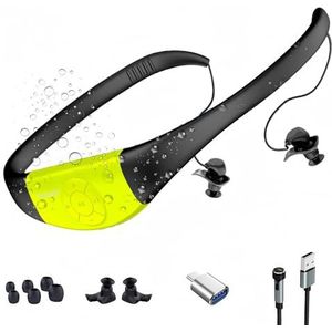 Tayogo MP3-speler om mee te zwemmen, waterdichte hoofdtelefoon met 8 GB geheugen, IPX8 onderwaterkoptelefoon, 20 uur accu, magneetlading, MP3-headset-muziekspeler voor sport en zwembad