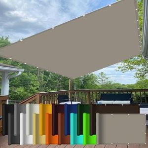 Zonweringsnet Rechthoekig 0.6 x 4 m Waterafstotend 98% Uv-Bestendig Schaduwnet Voor de Tuin met Gratis Touwen Voor Broeikasbloemplant, Taupe