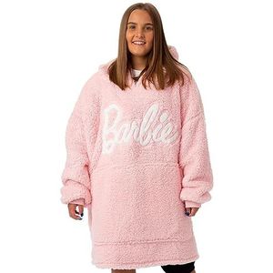 Barbie Dames Roze Full Sherpa Deken Hoodie | Luxe Comfort VUddie | One Size Fits All | Gezellige Avonturen