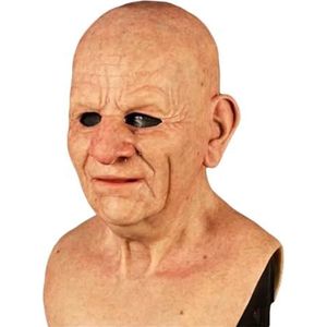 Masker for oudere vrouwen en mannen, kreukvrij, volledig passend for hoofdmasker, gezichtsmasker for opa en oma, duivelsnieuwigheidsbenodigdheden(Lady-with hair)