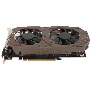 BROLEO PC grafische kaart, stille werking gaming grafische kaart hoge temperatuur bestendig GTX1060 6G GDDR5 192Bit met koeling dubbele ventilatoren voor multimedia