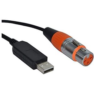 KLEURRIJKE FTDI RS485 DMX512 NAAR USB 3PIN 3P DMX 512 XLR VROUWELIJKE CONVERTER KABEL FIT Compatibel Met FRE/EST/YLER QLC STAGE CONTROLLER KABLE (Size : 1.8M, Color : Color H)