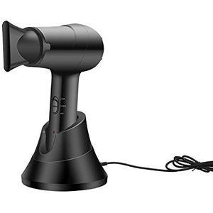Haardroger, Draagbare reisföhn, draadloze föhn met warme/koude lucht, snel oplaadbare batterij(Black)