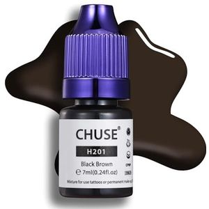 CHUSE PMU hybride vloeibare wenkbrauwpigmenten 0,24 oz/7 ml (H201 zwartbruin)