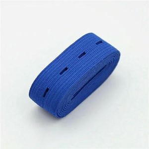 2-10M 18mm Verstelbare Geperforeerde Elastische Band Brede Elastieken Stretch Band BH Verstelbare Schouderbandjes DIY Naai Accessoires-RoyalBlue-18mm-5Meter