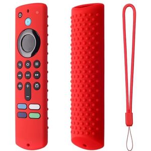 2022 Lichtgevende siliconen beschermhoes voor Fire TV Stick (3e generatie) Derde Generatie/4K 2021/4K MAX Afstandsbediening Anti-Drop Stofdichte Case Shell (rood)