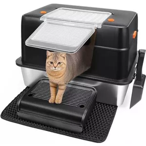 Bingopaw Kattenbak met deksel rvs xxl - Nu 25% korting