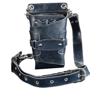 Een kapper, een heuptas, Kappersschaar Holster Riem 7 Zakken Multicolor(Blue)