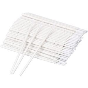 100Pcs Micro Applicators Borstels, Wegwerp Wimpers Oogverlengingsborstels Wimpers Graft Brush, Micro Make Up Mascara Borstels voor Make-up, Orale en Netheid (Wit)