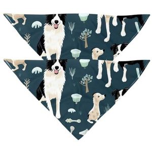 Hondenbandana's, accessoires voor kleine middelgrote grote huisdieren honden katten, 2-delig, Border Collie hondentennis, hondensjaal