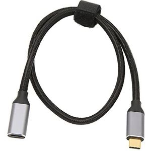 USB C-verlengkabel Supersnelle 10 Gbps Gegevensoverdracht 4K Video-uitgang Brede Compatibiliteit Draagbare USB C 3.1 Gen 2 Man-vrouw Kabel voor USB C-hubs, Docks, Camera's (0,5