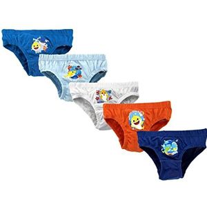 TDP Textiles Baby Shark Onderbroeken voor jongens, 5 stuks, Meerkleurig, 4-5 jaar