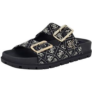 GUESS Fasten sandaal voor dames, Donker Bluedenim Wit Logo 400, 35 EU