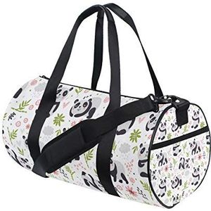 AJINGA Leuke Panda Travel Duffle Bag Sport Bagage met Rugzak Bandjes voor Gym