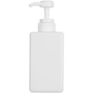 LCKJLJ 650ml vierkante heldere fles vloeibare zeep geklopte mousse punten bottelen shampoo lotion douchegel pomp flessennding zeepdispenser (kleur: wit-250ml)