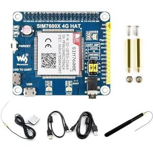 LUCKFOX 4G HAT for Raspberry Pi, Based on Waveshare SIM7600E-H, Enabling LTE Cat-4 4G/3G/2G Communication & GNSS Positioning, Compatible With Raspberry Pi Series Boards/Jetson Nano
