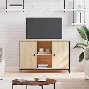AJJHUUKI Entertainmentcentra en tv-standaards TV-meubel Sonoma Eiken 100x35x65 cm Engineered Houten Meubels