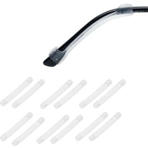 PIPJOY Premium Ultra Zachte Antislip Siliconen Brillen Tempel Tips - 6 Paar Oorgrepen Mouwhouder (Transparant)