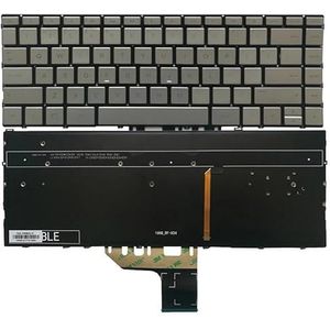 Amerikaans laptoptoetsenbord voor HP voor Spectre 13-AC 13-ac000 13t-ac000 13-ac0xx 13-ac023dx 13-ac033dx 13-ac063dx zilver/grijs/zwart Verlicht(Silver)