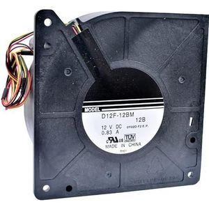 LMNCBVYA High-Performance D12F-12BM 12V 0.83A Cooling Fan - 120mm 3-Wire Fan for Efficient Cooling Solutions