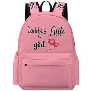 Daddys klein meisje mini rugzak schattige schoudertas kleine laptoptas reizen dagrugzak voor mannen vrouwen