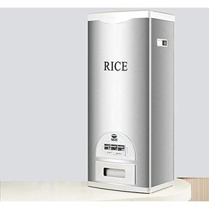 Rijsttank rijstopslag rijstopslagcontainer roestvrij staal 10/15/20/25/30 kg verzegelde graan rijstkast rijstopslag emmer (zilver 25kg)