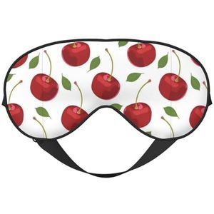 Cherry Fruit Unisex Elastische Verstelbare Gesp Ontwerp Verduisterend Slaap Oogmasker voor Thuis Reizen Yoga Kantoor Nap