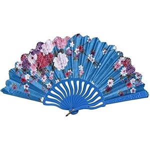 Dans Zijde Vouwventilator Chinese Stijl Hand Fan Vintage Retro Zijde Handheld Fans Voor Dans Bruiloft Geschenken Opvouwbare Ventilator (Size : B)