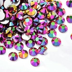 Kleurrijke SS3-SS34 Crystal AB Glitter Strass Glas Non Hotfix Strass steentjes set Flatback Diamond Nail Art Decorations B2540-Rose goud AB-SS5-1440 stuks