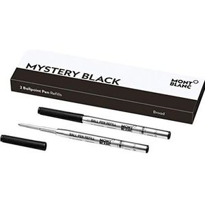 Montblanc Mystery Black 116191 balpen reservevullingen B – 2 x balpenvulling zwart – balpen navulling zwart