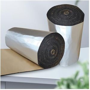 Reflectorrol for radiatorfolie, zelfklevende reflecterende aluminium schuimisolatie, thermische isolatierol, for vloeren, daken, garagedeuren en campers(25MM(THK),1*3m/3.2*9.8ft)