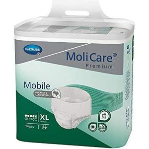 MoliCare Premium mobiel wegwerpondergoed: discreet gebruik voor vrouwen en mannen met incontinentie; 5 druppels, maat XL, 56 stuks
