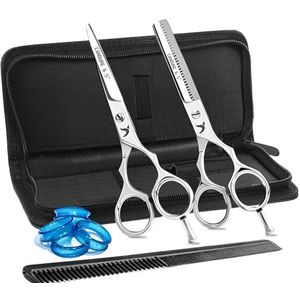 Candure Kappersschaar 6,5 inch – Haarknip- en uitdunschaar met kam en etui voor mannen, vrouwen, kinderen en professionele kappers