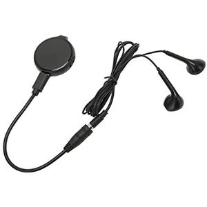 Spraakrecorder, Gezandstraald Zwart Mini-spraakrecorder Smart Play LED-indicatie Zinklegering HD Ruisonderdrukking voor Thuis (Neutraal Engels, Zwart 16 GB)