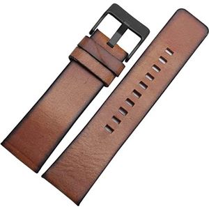 Quick Release horlogebanden, horlogeband lederen band compatibel met DZ 1399 DZ4280 DZ4290 22 mm 24 mm 28 mm Diesel horlogeband (kleur: 24 mm, maat: bruin gouden gesp) (Color : 24mm, Size : Brown Bl