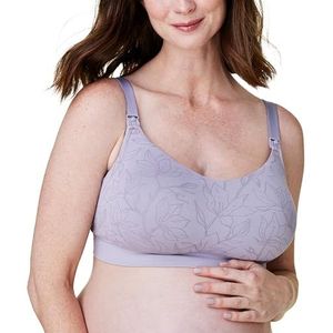 BRAVADO! DESIGNS Borstvoedingsbeha voor dames, borstvoeding, intriges, balconette, ondersteunende naadloze beugelvrije zwangerschapsbeha, Grijze orchidee jacquard, M