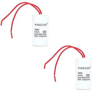 DollaTek CBB60 AC 450V 10UF 2-draads lood-cilindermotor-bedrijfscondensator