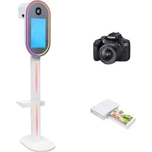 Draagbare Camera Spiegel Fotocabine voor met 15,6 Inch Touchscreen Selfie Photobooth Machine DSLR Fotocabine met Flight Case voor Bruiloft Feest Evenement (Foto Booth Volledige Set)