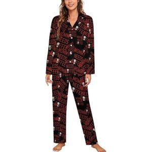 Mom Need Coffee Lange Mouw Pyjama Sets Voor Vrouwen Klassieke Nachtkleding Nachtkleding Zachte Pjs Lounge Sets