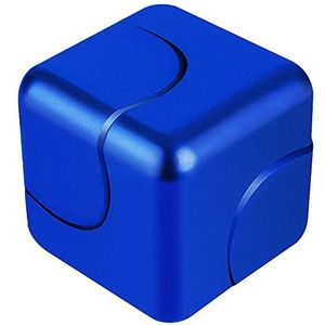 Fidget spinner Decompress the metal cube spin the spinning cube to relieve anxiety help improve concentration (Blue)
