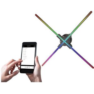 80CM Blote Oog 3D Hologram Projector Fan Wifi Led Teken Holografische Lamp Speler Afstandsbediening Adverteren Display Reclame Logo Licht