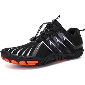 Unisex Barefoot Shoes Fivefinger Toe Shoes Loopschoenen Antislip Sneldrogend Lichtgewicht Unisex Trail Running Shoes Heren Dames Wandelschoenen (Color : Black, Size : 42 EU)