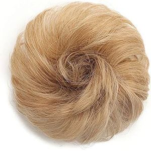 Elastische Haarstukken Natuurlijke Nep Scrunchie Krullend Messy Haar Broodje Bobble Hair Extensions Stuk Updo (11)