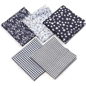 10/5 stuks heren vierkante katoenen zakdoeken geschenken kleurrijke dames heren dames dagelijkse accessoires (Color : 5PCs-01)
