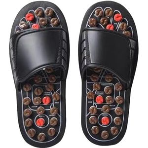 Massagesandalen voor dames, rubber, reflexologie-sandalen, ademende voetmassageglijders, draagbare voetmassageschoenen voor mannen en vrouwen voor een ervaring
