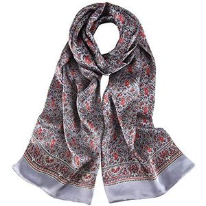 UK_Stone 100% zijden paisley bloemen halsdoek heren sjaal, Paisley # 4 grijs, Größe: 160*28cm(62,4""x 10,92"")