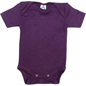 Cosilana, Baby Body korte mouwen, 70% wol, 30% zijde, lila, 50/56 cm