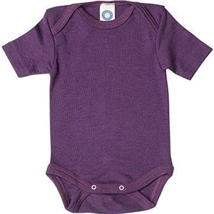 Cosilana, Baby Body korte mouwen, 70% wol, 30% zijde, lila, 50/56 cm