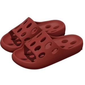 sandaal, Comfortabele bad- en doucheslippers for dames, perfect for gebruik binnenshuis in de zomer Doucheschoenen(Red,41 EU)